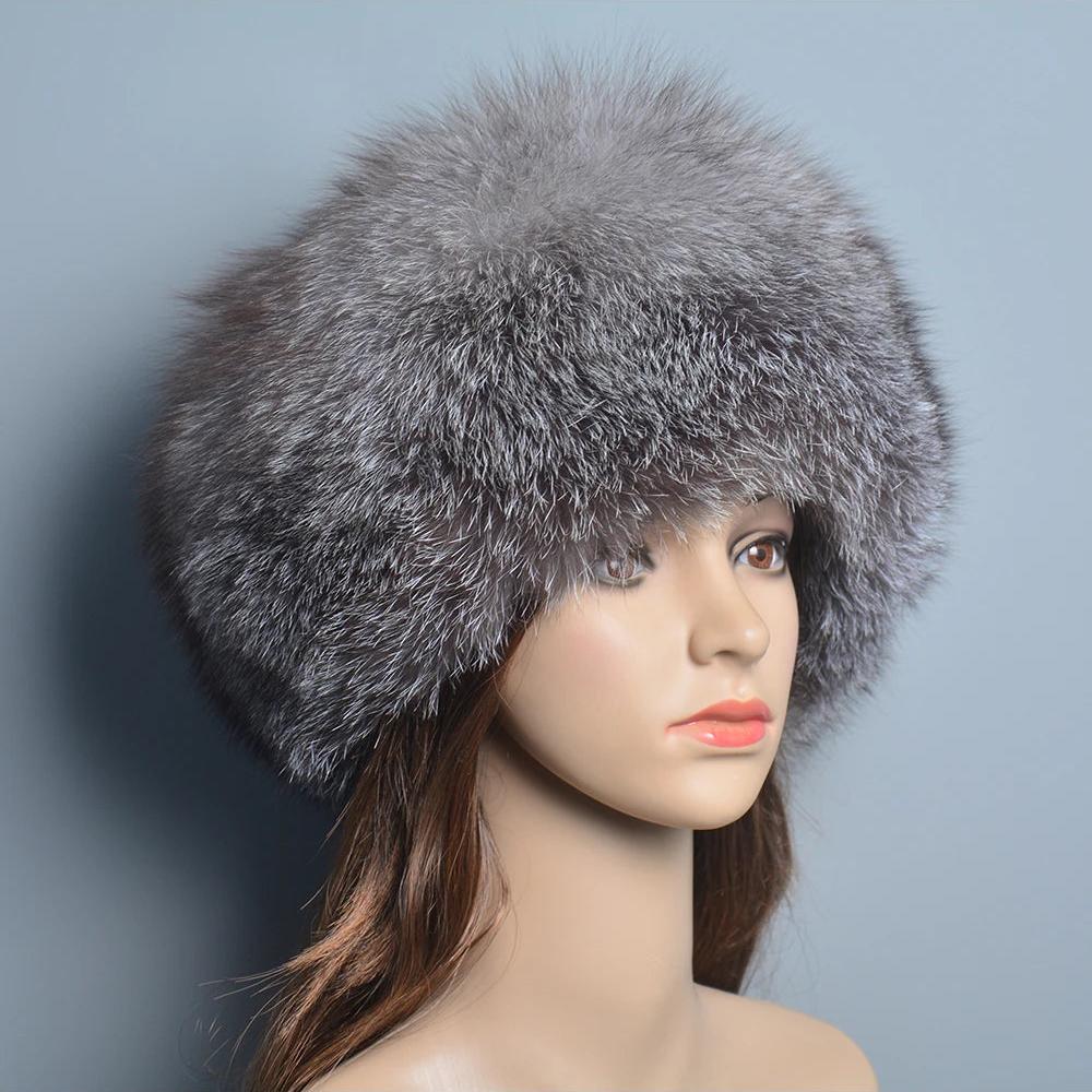 Grey fur hat