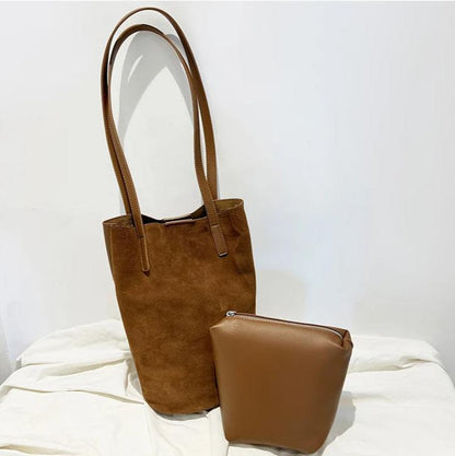 Tall Suede Tote - Darlisette