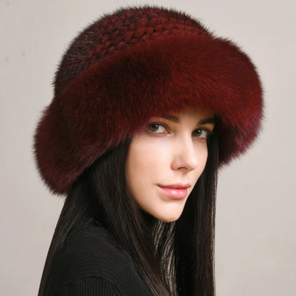 Burgundy winter cap