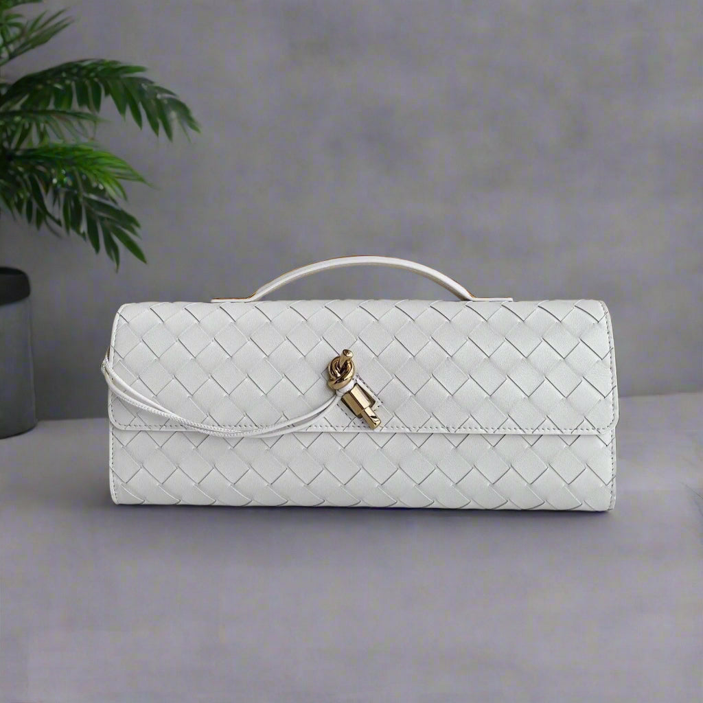 White fashion knot bag