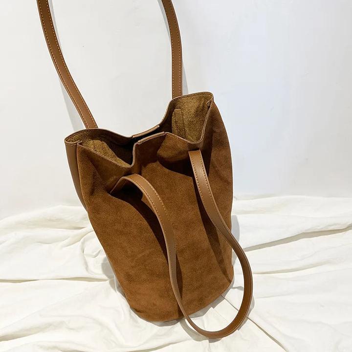 Tall Suede Tote - Darlisette