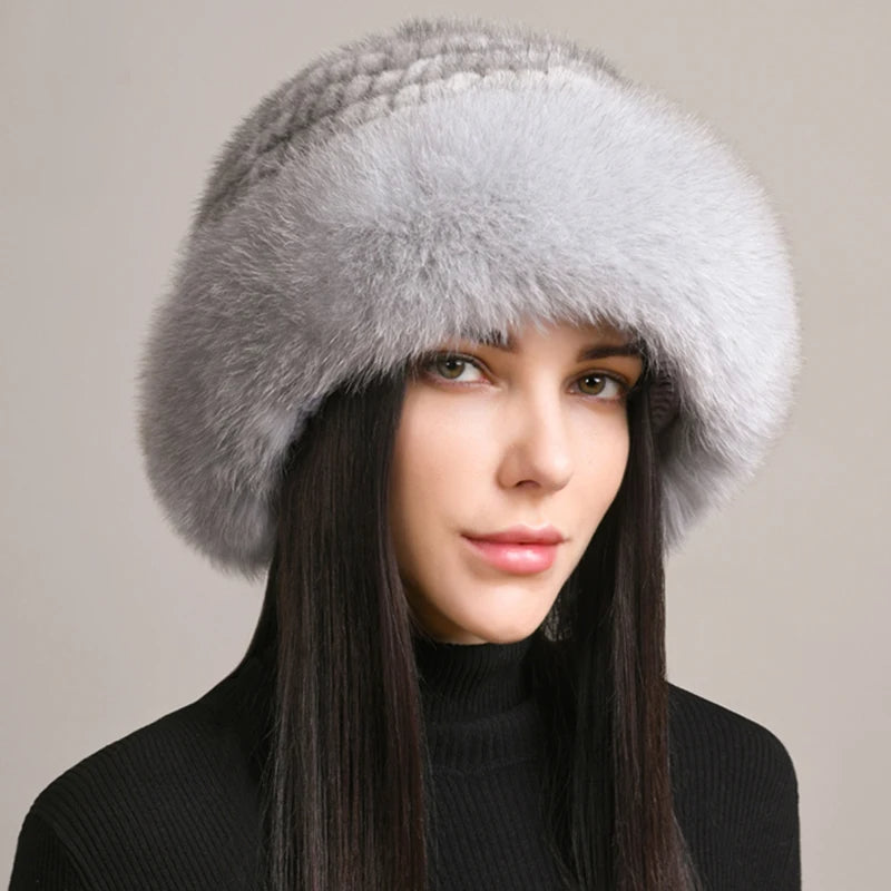 Grey winter cap