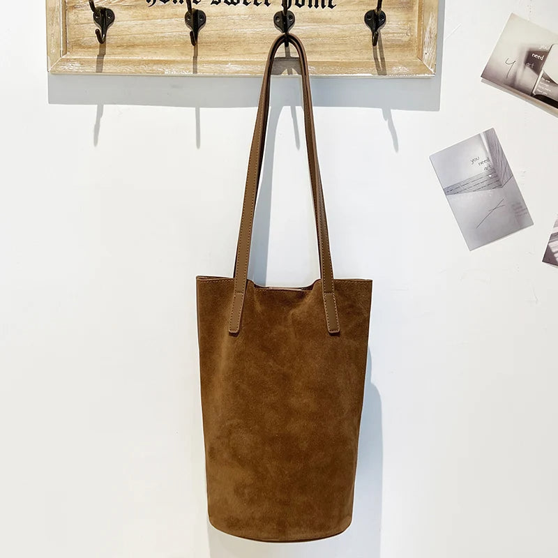 Tall Suede Tote - Darlisette