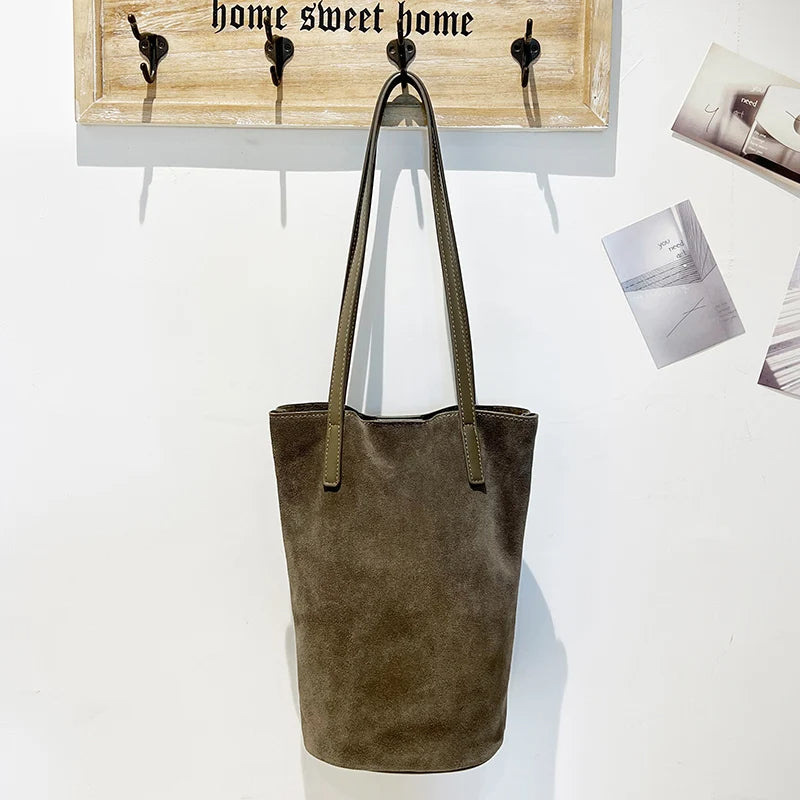 Tall Suede Tote - Darlisette