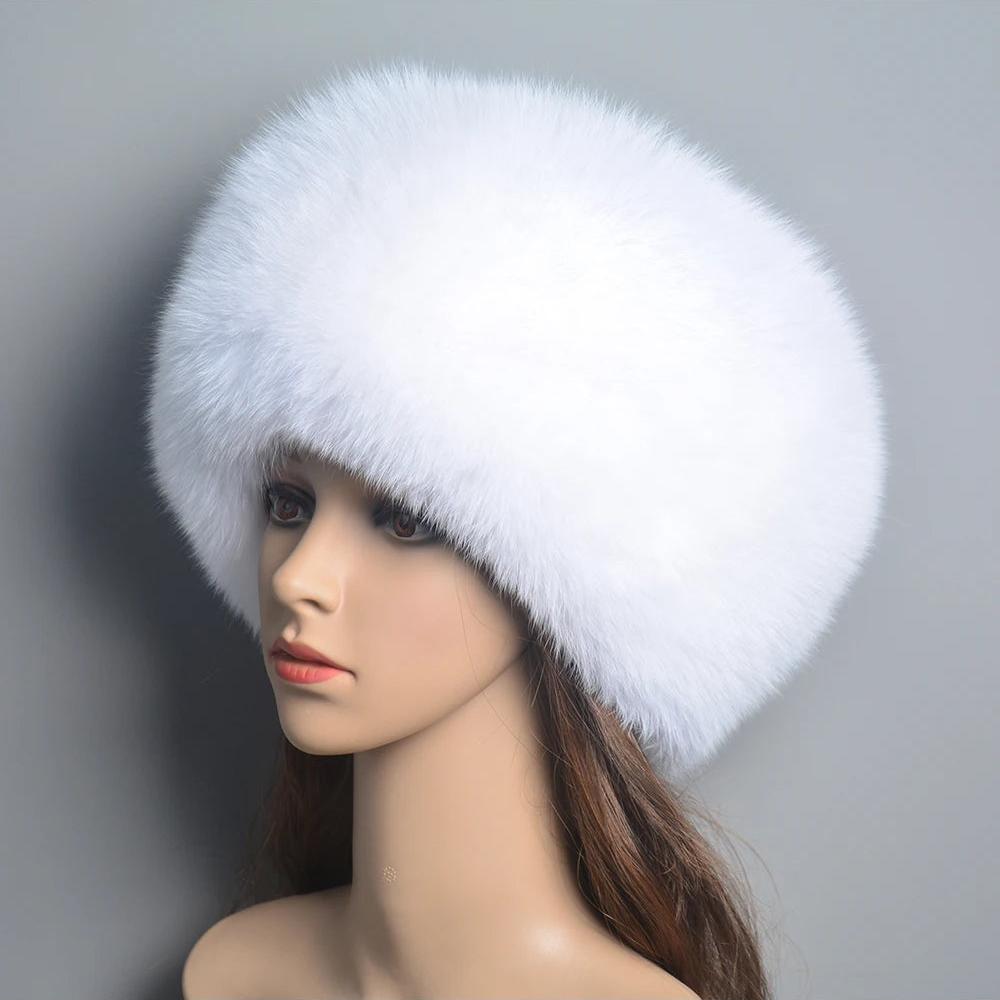 White winter cap hat