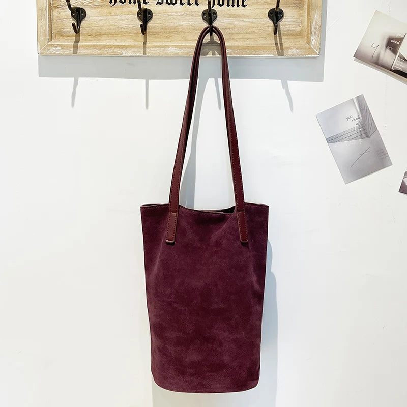 Tall Suede Tote - Darlisette