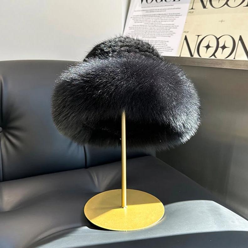 Fashion woman fur hat