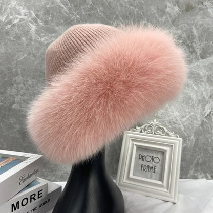 Pinky women fluffy cap