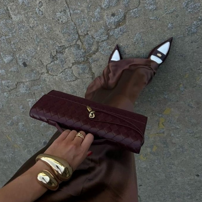 Burgundy evening clutch